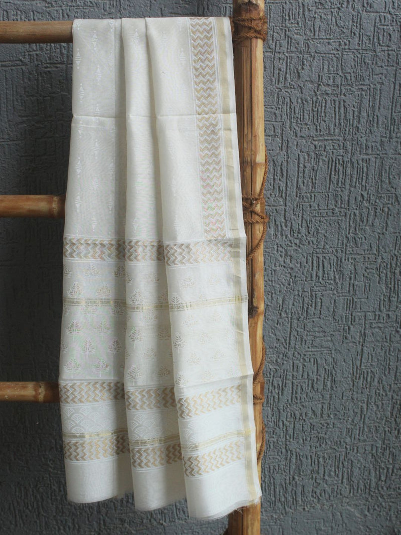 Hand Block Printed Chanderi Dress Material