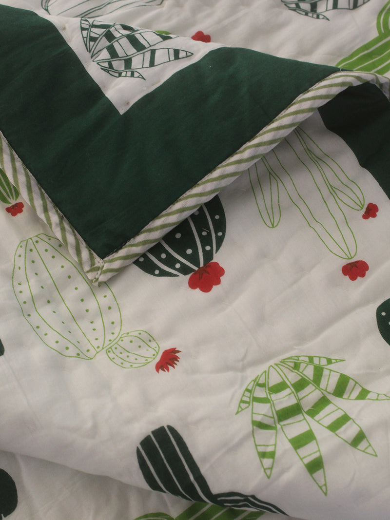 Mul Mul Cotton Baby Blanket with Cactus Print