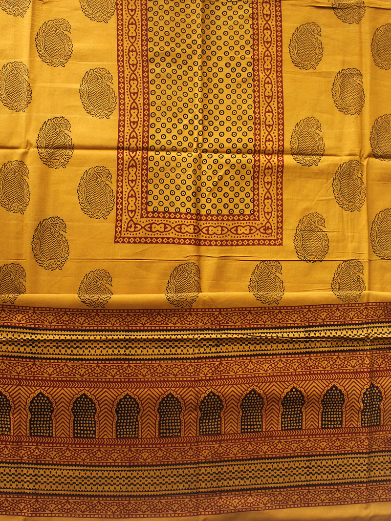 Mustard Bagh Hand Block Printed Pure Cotton Dress Material