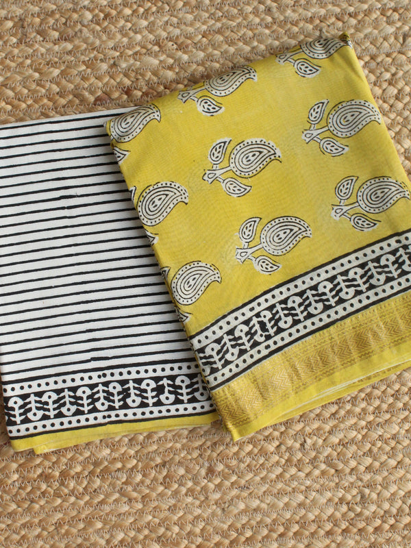 Hand Block Printed Maheshwari Dress Material