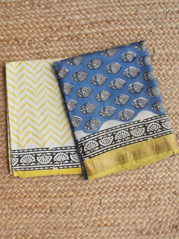 Hand Block Printed Maheshwari Dress Material