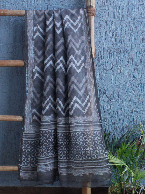 Kashish Bagru Hand Block Printed Kota Doria Dupatta