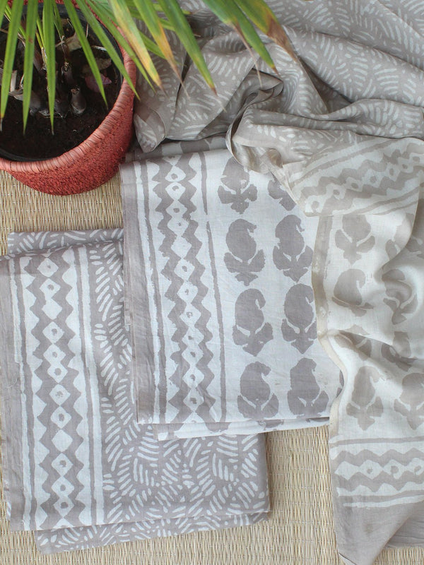 Kashish Batik Hand Block Printed Cotton Dress Material