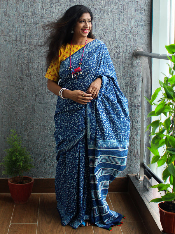 Bagru Hand Block Printed Cotton Saree