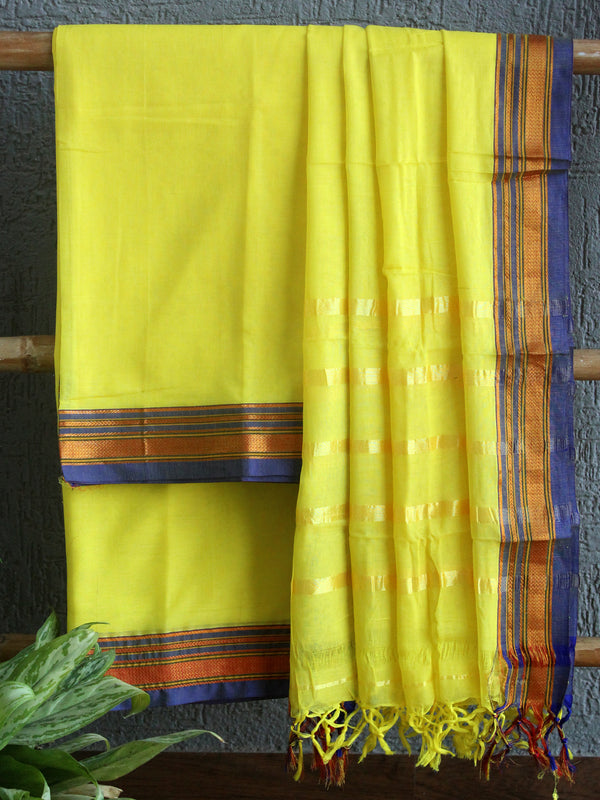 Yellow Dharwad Cotton Dress Material