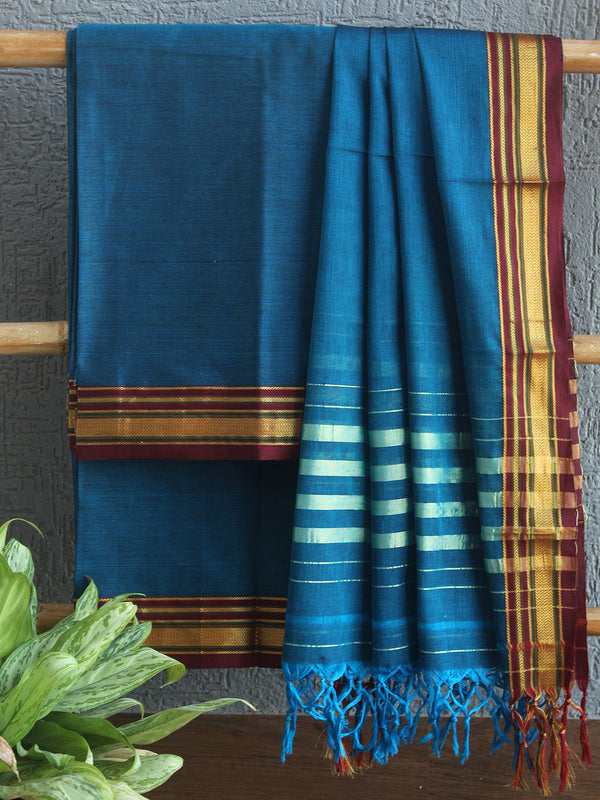 Blue Dharwad Cotton Dress Material