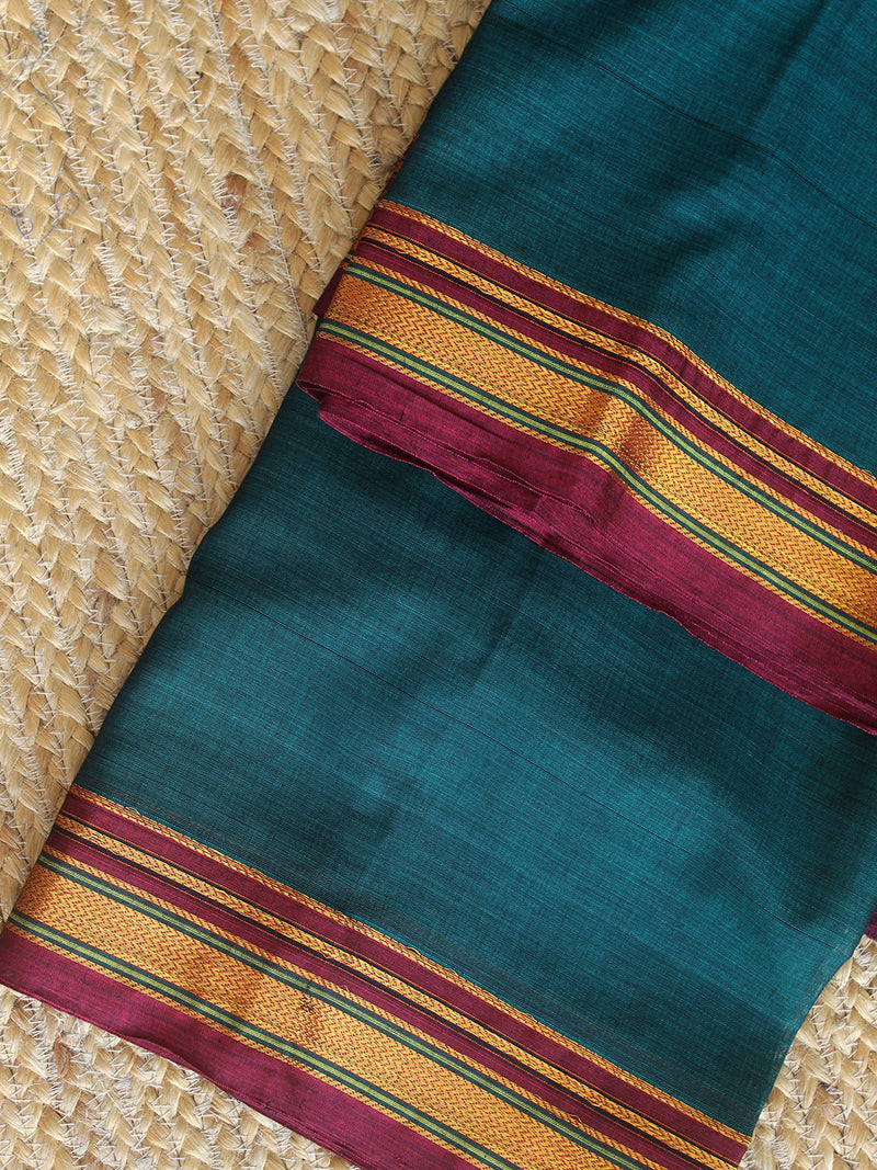 Teal Dharwad Cotton Dress Material