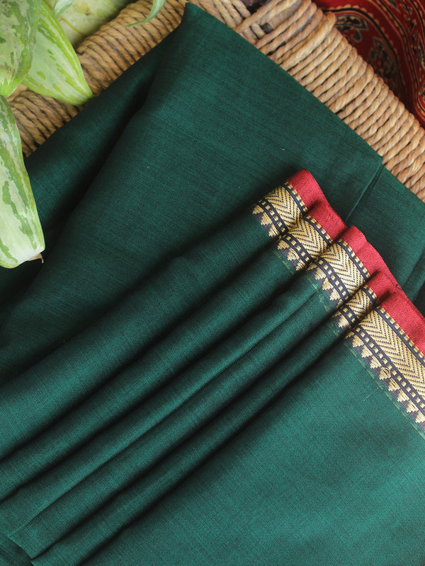 Green Narayanpet Mercerized Cotton Saree