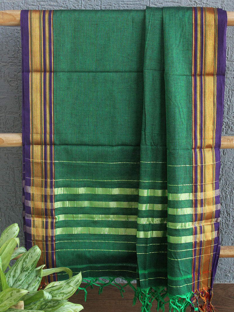 Green Dharwad Cotton Dress Material