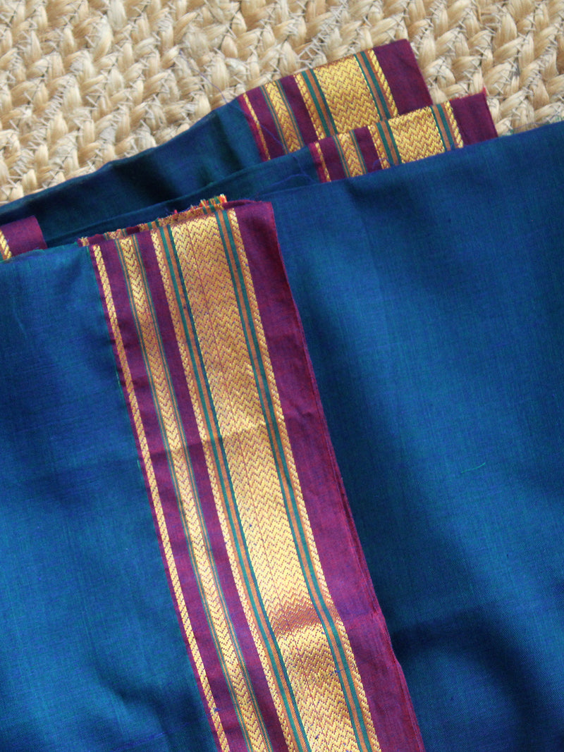 Blue Dharwad Cotton Dress Material