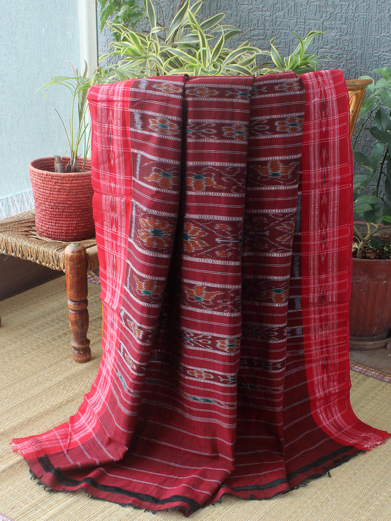 Green Odisha Ikkat Handloom Cotton Saree
