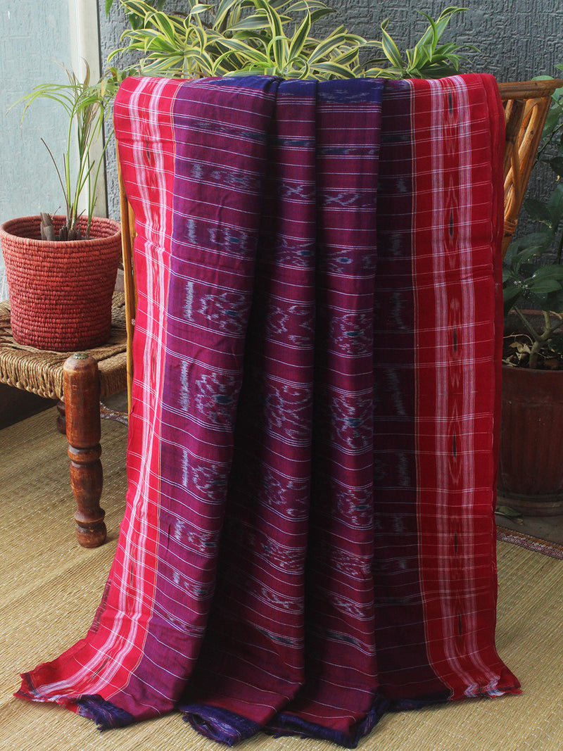 Blue Odisha Ikkat Handloom Cotton Saree