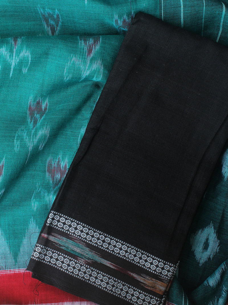 Green Odisha Ikkat Handloom Cotton Saree