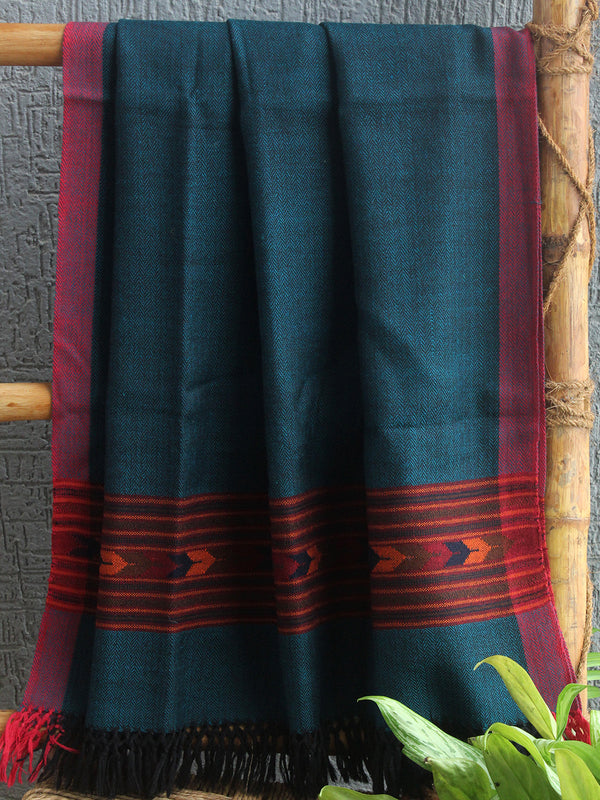 Indigo Handloom Pure Wool Kullu Shawl