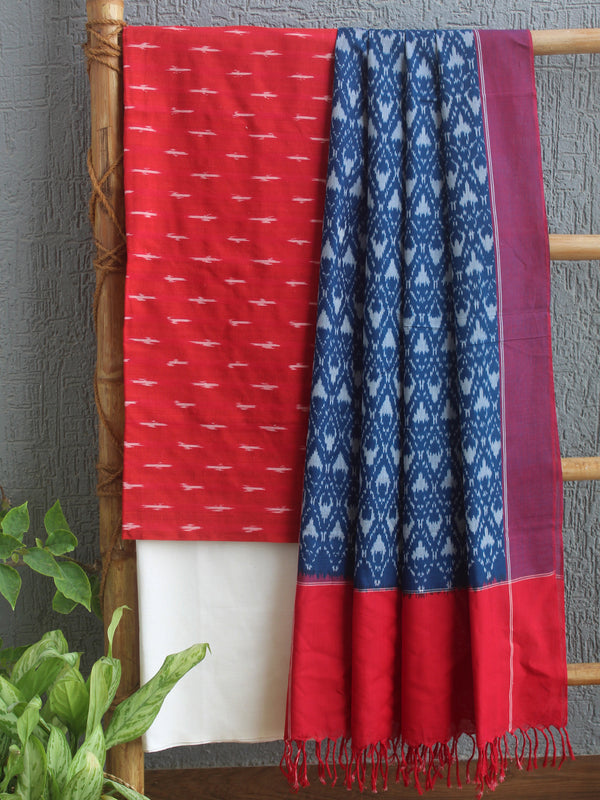 Pochampally Ikkat Handloom Cotton Dress Material