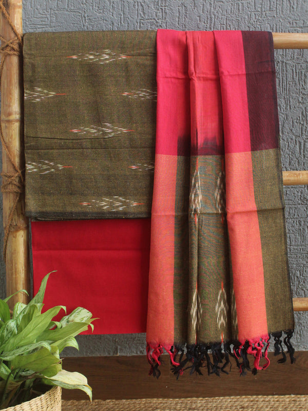 Pochampally Ikkat Handloom Cotton Dress Material