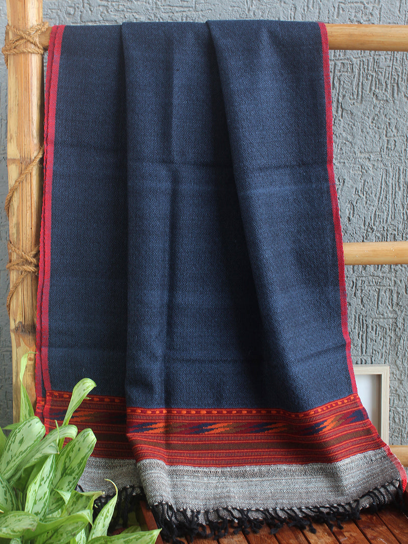 Indigo Handloom Pure Wool Kullu Stole