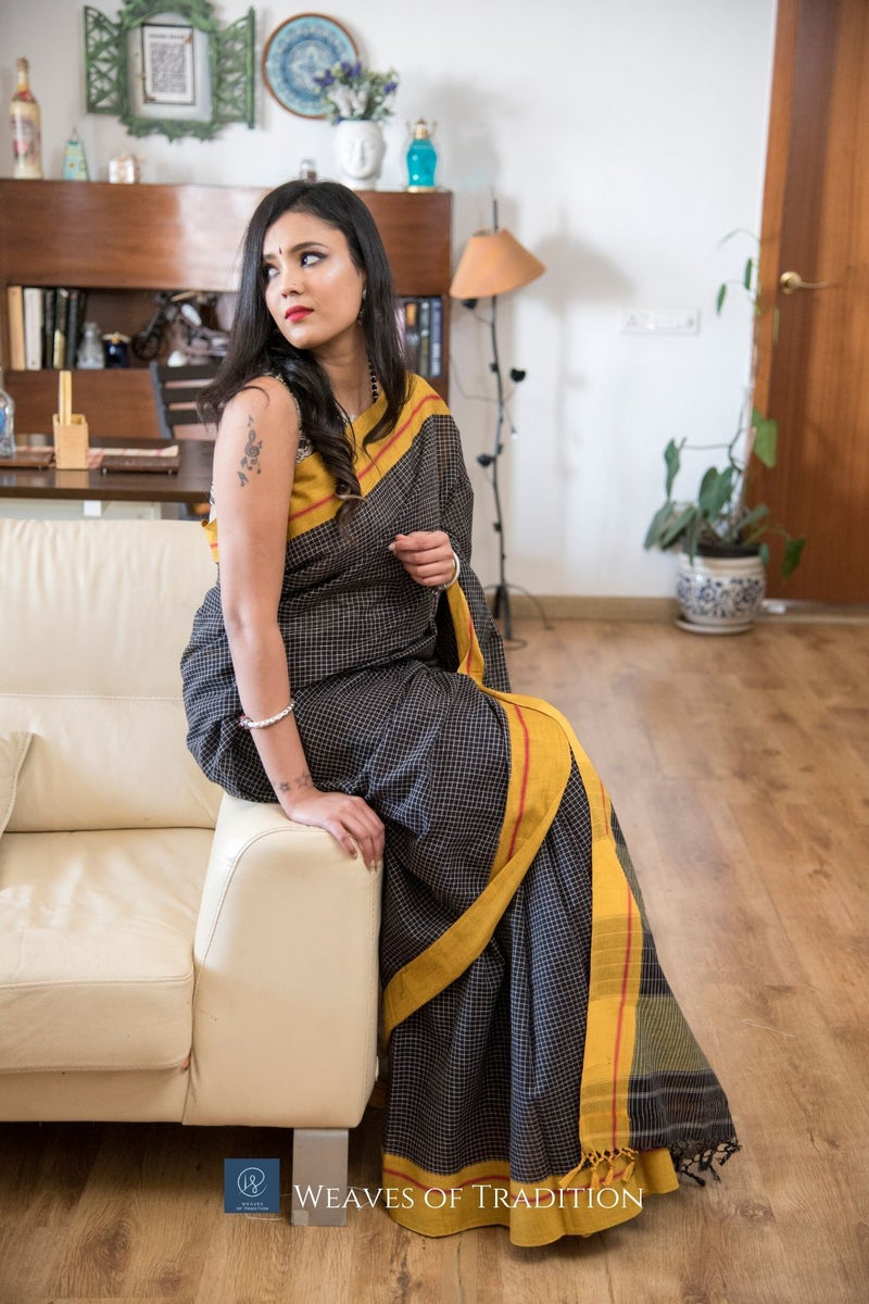 Patteda Anchu Handloom Cotton Saree