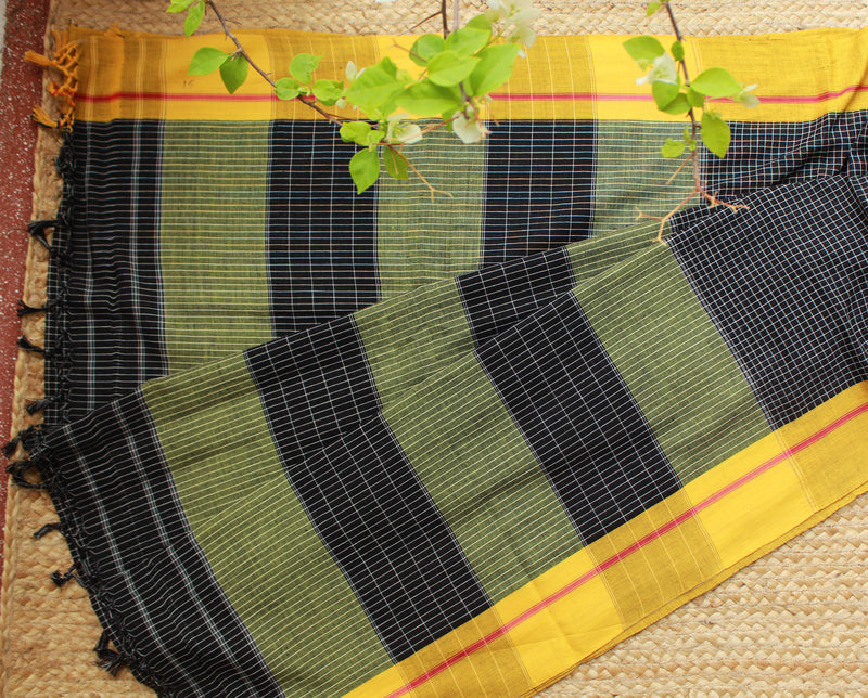 Patteda Anchu Handloom Cotton Saree