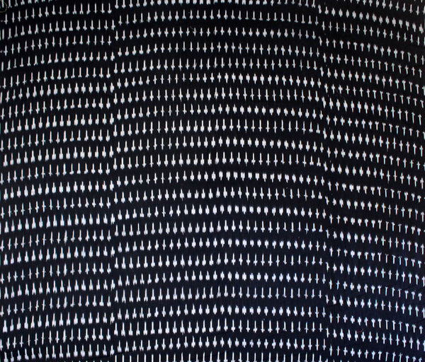 Black Single Ikkat Handloom Cotton Fabric