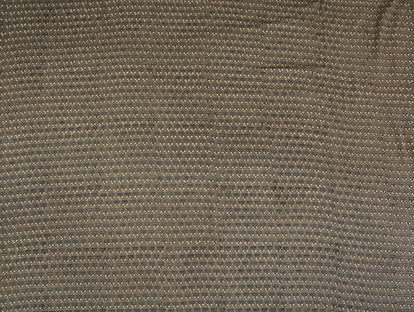 Khaki Ajrakh Hand Block Printed Cotton Fabric